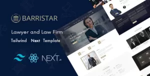 Barristar – Tailwind Css Lawyer and Attorney Next Js Template