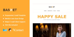 Basket - eCommerce Responsive E-mail Templates +Themebuilder Access