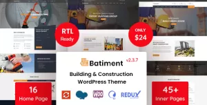 Batiment - Construction & Building  WordPress Theme