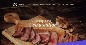 BBQ Restaurant Premium Moto CMS 3 Template - TemplateMonster