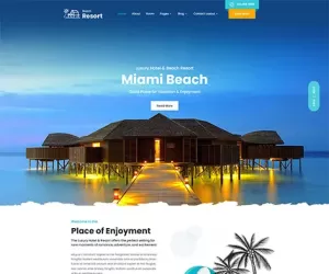 Beach and Resort WordPress Theme 4 beach tours resorts travel vacation
