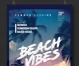 Beach Vibes - Summer Party Flyer / Poster Template