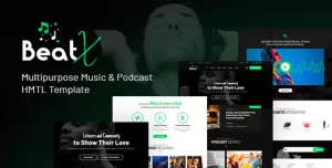 BeatX  Multipurpose Audio Podcast & Music HTML Template