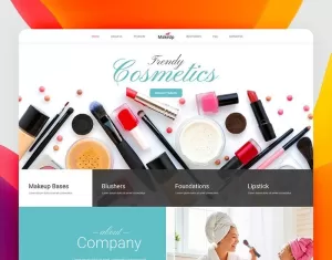 Beautiful Make Up Company - Creative Parallax Design PSD Template
