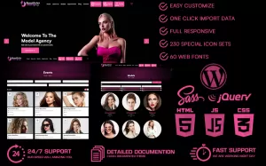 Beautifulen - Model Agency WordPress Theme - TemplateMonster