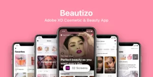 Beautizo - Adobe XD Cosmetic & Beauty App