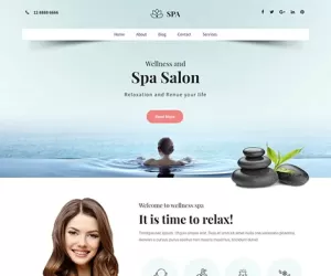 Beauty Salon WordPress Theme Download Free For Spa Massage