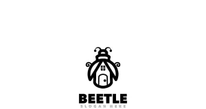 Beetle house building logo template