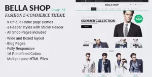 Bella Shop - Commerce Drupal 7 Theme