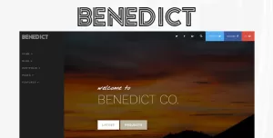 Benedict - Creative Side Navigation Blog/Portfolio Drupal Theme