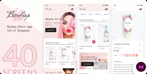 BeShop - Beauty Store App XD UI Template