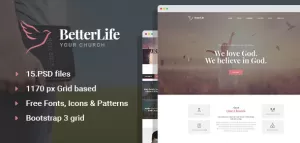 BetterLife - Church & Religious PSD template