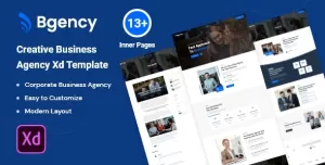 Bgency - Creative Business Agency Xd Template  Business Xd Agency