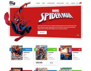 Big Comics - Comics Store PSD Template - TemplateMonster
