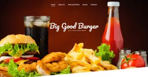 Big Good Burger - Fast Food Website Template