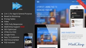 Big Thing - Responsive App and General Landing Page - Themes ...