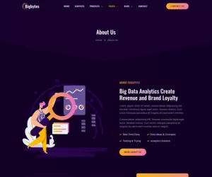 Bigbytes – Big Data & Analytics Company Elementor Template Kit