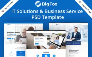 BigFox IT-oplossing Zakelijke service PSD-sjabloon