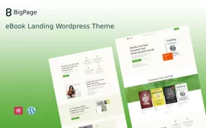 Bigpage - eBook Landing Wordpress Theme - TemplateMonster