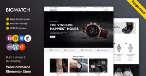 BigWatch – Watch and Jewelry Elementor WooCommerce Store