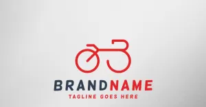 Bike B Letter Logo Template Design