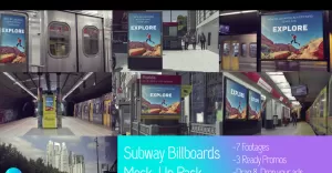 Billboard Subway Mockup Promos - After Effects Template