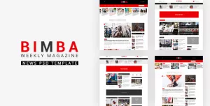 Bimba  Viral Blog and Magazine PSD Template