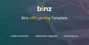 Binz App Landing Template
