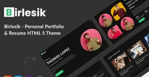 Birlesik - Persoonlijk portfolio CV HTML5-thema