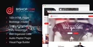 Bishop - Dj Personal Page HTML Template with Visual Builder