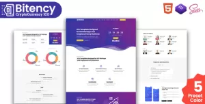 Bitency - Cryptocurrency & Bitcoin Bootstrap 4 responsive landing page template