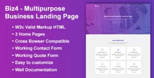 Biz4 - Multipurpose Business Landing Page Template