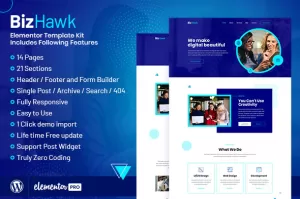 BizHawk - Corporate Agency Elementor Template Kit