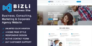 Bizli - Business Consulting, Finance, Corporate, Marketing , Agency Template
