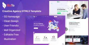 BizTo - One Page Creative Agency HTML5 Template