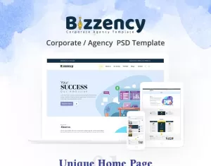 Bizzency - Corporate/Agency PSD Template - TemplateMonster