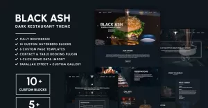 Black Ash - Dark Restaurant WordPress Theme - TemplateMonster