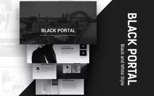 Black Portal Powerpoint Template