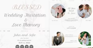 Blessed - Elegant Wedding HTML Template  Share Your Love Story