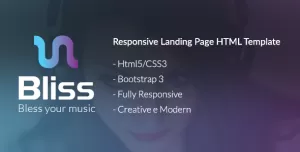 Bliss - Bootstrap Landing Page HTML Template