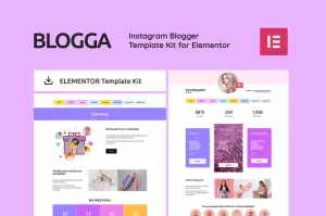 BLOGGA - Instagram Blogger Elementor Template Kit