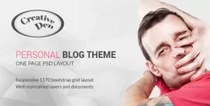 Bloggers Den - One Page Personal Blog Template