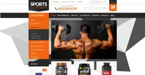 Bodybuilding Supplements ZenCart Template - TemplateMonster