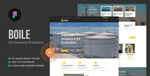 Boile - Oil Company & Industry Figma Template