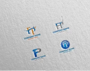 Bokstaven F, P, FP Design 13 logotyp mall - TemplateMonster