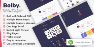 Bolby - Personal Portfolio Bootstrap & TailwindCSS Template