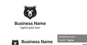 Bold Bear Brand Logo: Modern & Striking - TemplateMonster