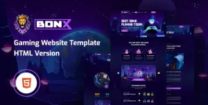 Bonx - Gaming Website Template HTML5 Version
