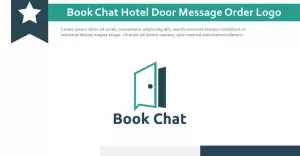 Book Chat Hotel Door Message Order Logo - TemplateMonster