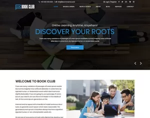 Book Club - Library PSD Template